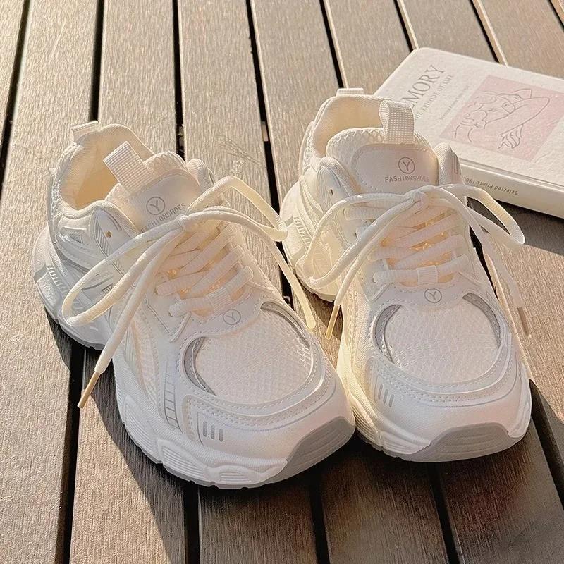 Fashion Platform Women's Sports Shoes 2025 Hot Sale Ladies Shoes Lace-up Woman Sneakers Fashion Mesh Outdoor Breathable Casual Sneaker