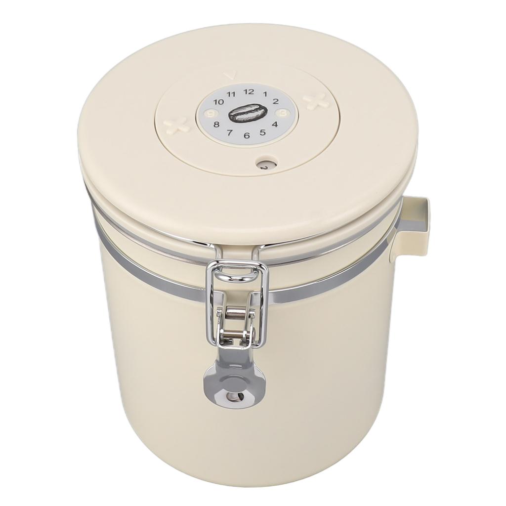 1.5L Coffee Canister Coffee Container with Scoop Date Tracker Stainless Steel Versatile Airtight Food Storage Container