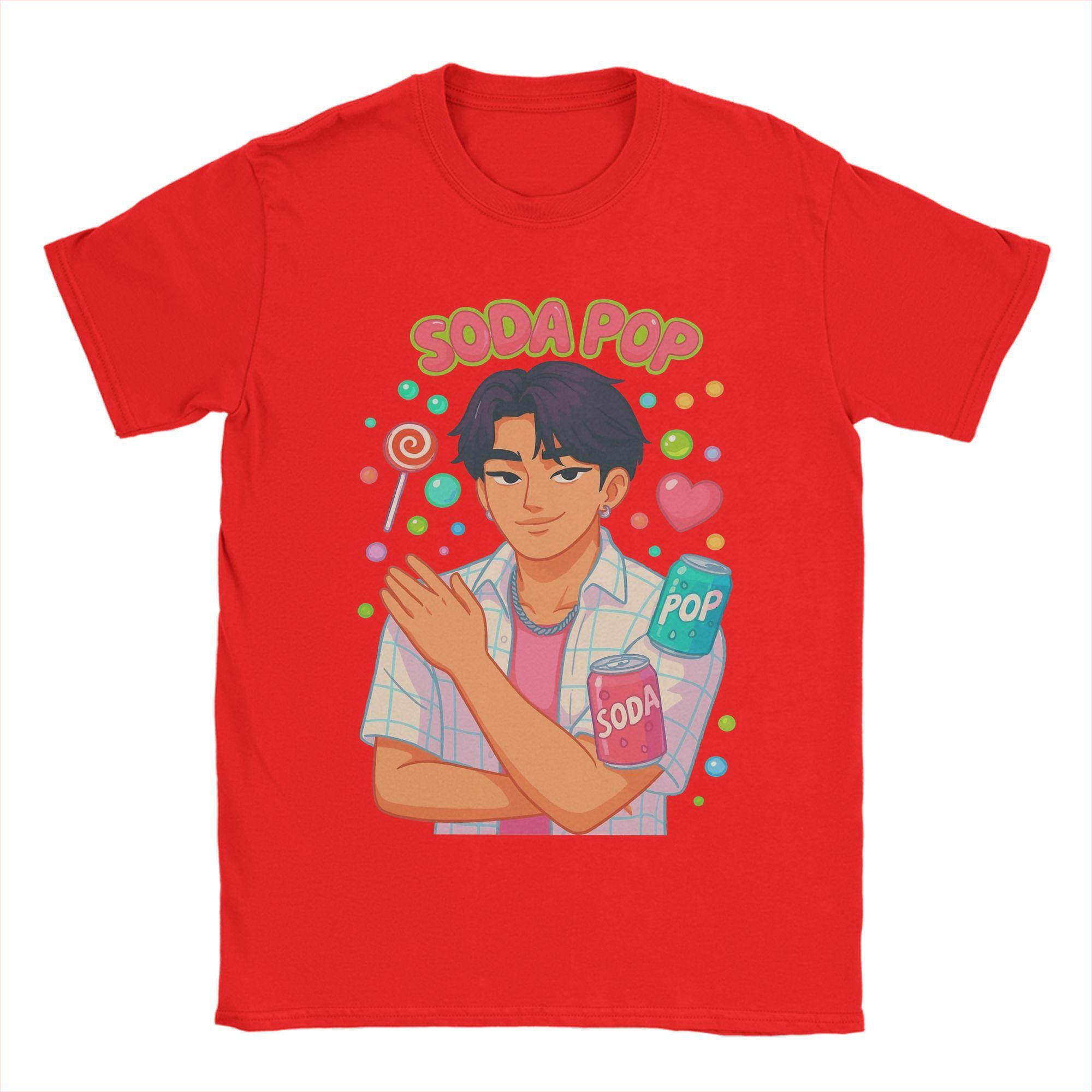 

Novelty Jinu SODA POP Kpop Demon Hunters T-Shirts for Men Round Collar Pure Cotton T Shirt Short Sleeve Tee Shirt 4XL 5XL Tops XL