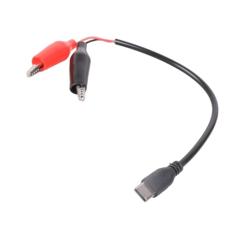 Set of 5 Universal Alligator Clip to Type C Power Cord Charging Solution for Any Device Compatibility Solar Applications