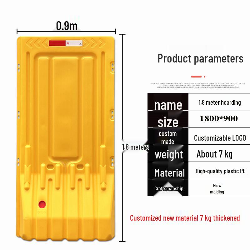 1.8m High Blow-Molded Water-Filled Barrier: Anti-Collision Road Safety Fence