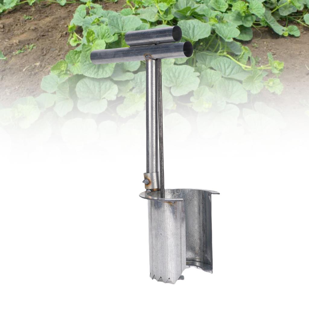 2pcs Handheld Bulb Planter Tool Stainless Steel Gardening Bulb Transplanter with Comfortable Grip for Digging Holes Plant Fruit Tree