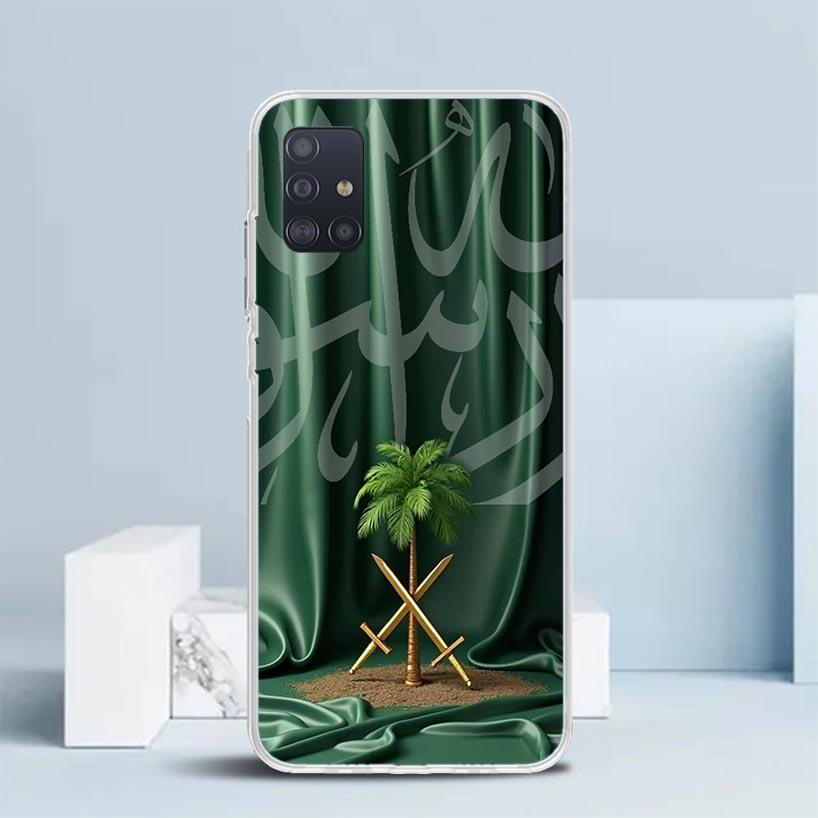 Kingdom Of Saudi Arabia Flag Soft Cover for Samsung Galaxy A12 A22 A32 A52 A72 A02S Phone Case Note 20 Ultra 10 S10 Plus A51 A71