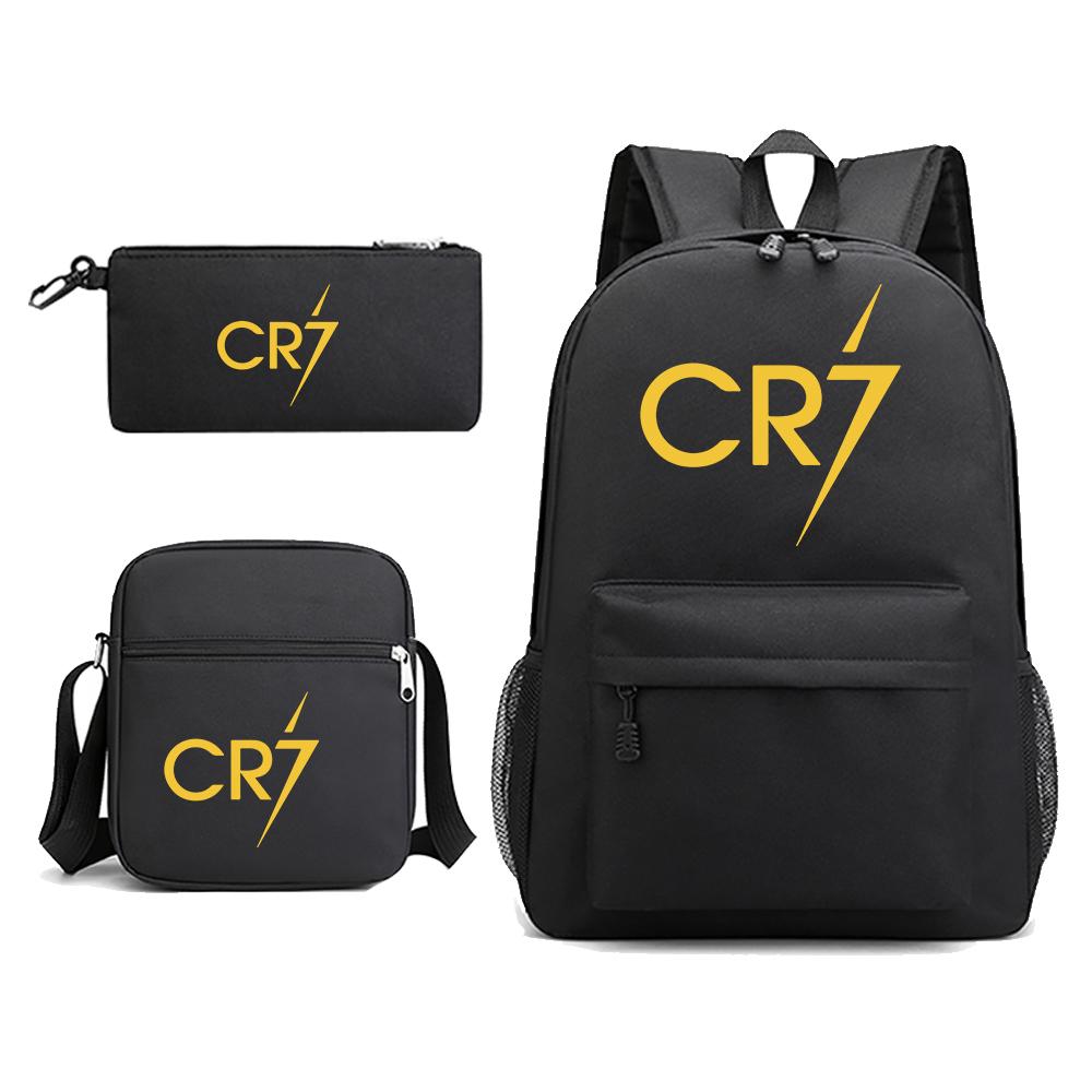 

3 шт. Новые рюкзаки CR7 Школьные сумки для мальчиков девочек подростков для ноутбука Mochilas Сумки через плечо 15.6 inch