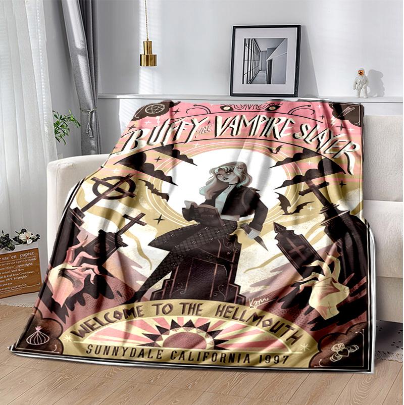 Buffy Flannel Blanket Soft Warm All-Season Throw, Design for Camping, Car Travel, Hiking Sofa, Bed, Office Perfect Gift for Parties