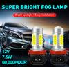 H11 7,5W LED Nebelscheinwerferlampen Lampe Tagfahrlicht 2000LM 6000K Weiß DC12V