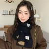 New Knitted Scarf Women's Cloud Pattern Autumn and Winter Korean Version Versatile Cute Girl Student Neck Protector