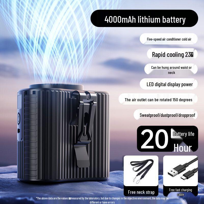 

Portable High-Power USB Hanging Waist Fan for Outdoor and Construction Use Default