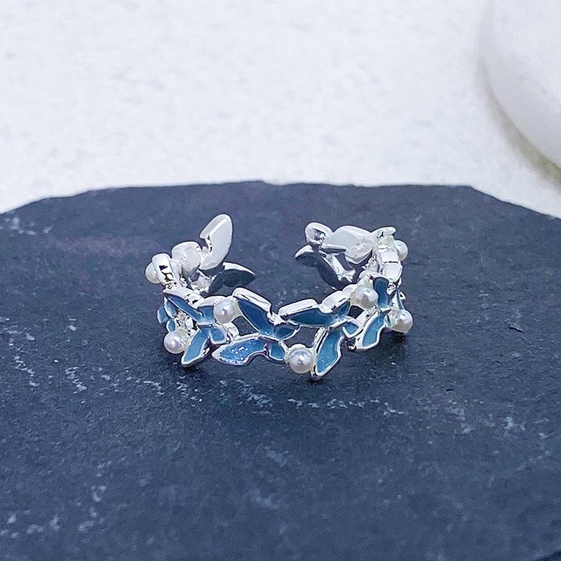 Rose Gold Light Luxury Full Of Diamonds Zircon Multi-Layer Stacked Open Ring Female Personality Niche Index Finger Ring Personality Ring