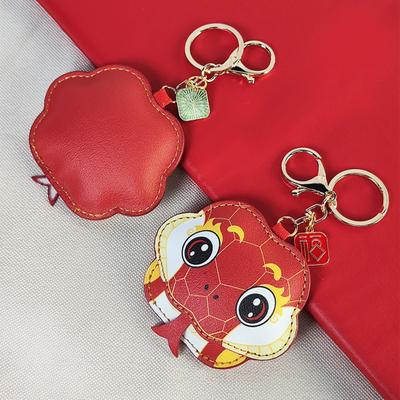 Chinese Zodiac Snake Keychain 2025 Year of Snake Hanging Pendant Red Cartoon Snake Keyring Decoration for Backpack Car Window Decor