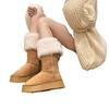 Snow boots, piled and thickened warm small men, new warm thick-soled medium boots in autumn and winter 2025, snow boots