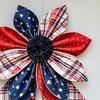 Flower Decorative Sign for Front Door Retro Burlap DIY Wreath And Bow Making Kit Artificial Floral Wall Hanging for Home Indoor Outdoor Decor