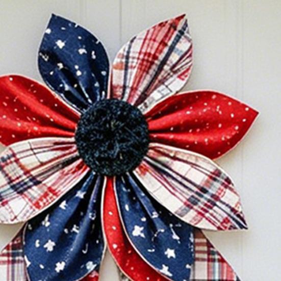 Flower Decorative Sign for Front Door Retro Burlap DIY Wreath And Bow Making Kit Artificial Floral Wall Hanging for Home Indoor Outdoor Decor