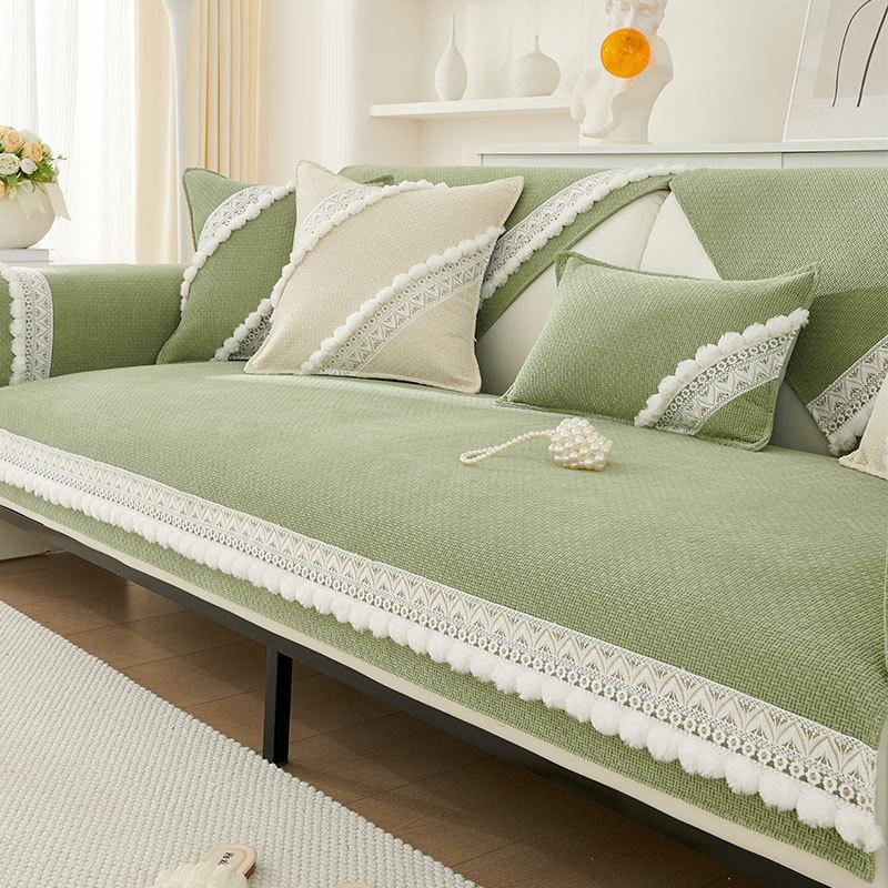 

Подушка для дивана из синели, универсальный кожаный чехол для дивана Four Seasons, Нескользящий чехол на спинку, подушка для полотенца 70*120cm