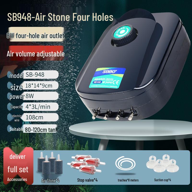 Songbao Silent Fish Tank Air Pump & Oxygenator