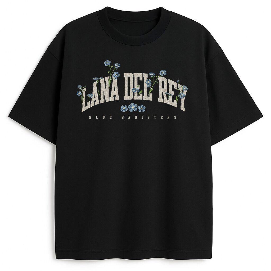 

Lana Del Rey Blue Banisters Flowers Tshirt UNISEX and Women Summer Cotton Clothing Casual Fashion Round Neck Short Sleeved Tee L