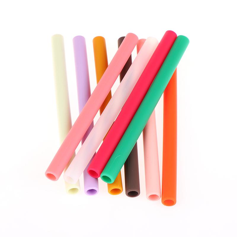 

5 шт. силиконовые многоразовые трубочки для чая с пузырьками, прямые трубочки для питья, для детей, для вечеринок, кофе, баров, клубов, посуда для напитков зелёный