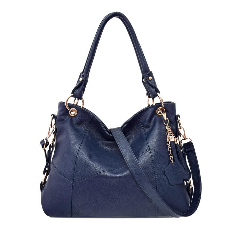 New Soft Leather Women's Bag Handbag Bag European and American Fashion Trend Splicing Bag Shoulder Bag Crossbody Bag