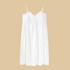 V-neck Women's Pajama Dress Sleeveless Sling Nightgown High Waist Suspender Nightdress  Female
