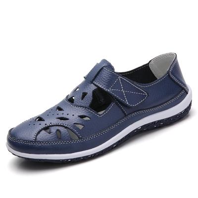 Fashion PU Leather Women Casual Shoes Moccasins Loafers Driving Flats Hollow Sandal