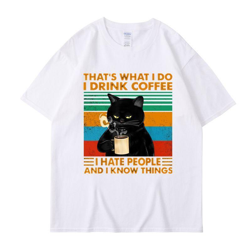 

Camiseta con estampado de gato femenino ropa retro de manga corta moda urbana Y2K Kawaii 4XL