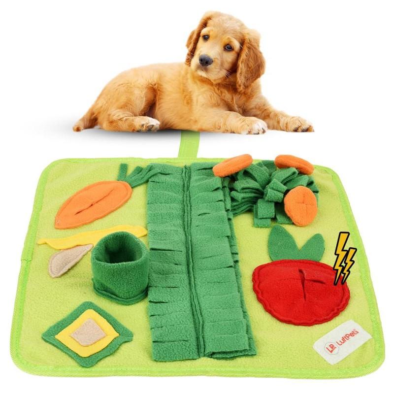 Interactive Snuffle Mat Small To Medium Dogs Cats Rabbits - Non-Slip Chew-Resistant Portable Feeding Toy With Vegetable Print