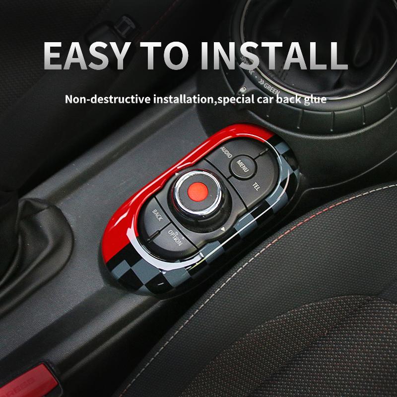 Control Knob Panel Cover Decorative Stick Shell For MINI Cooper F56 F55 F57 Car Multimedia Center Sticker Interior Accessories