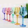 1 Piece 460Ml Unbreakable Colorful Plastic Wine Glass Reusable Luxury For Party Outdoor Drop Resistant High Footed Cup