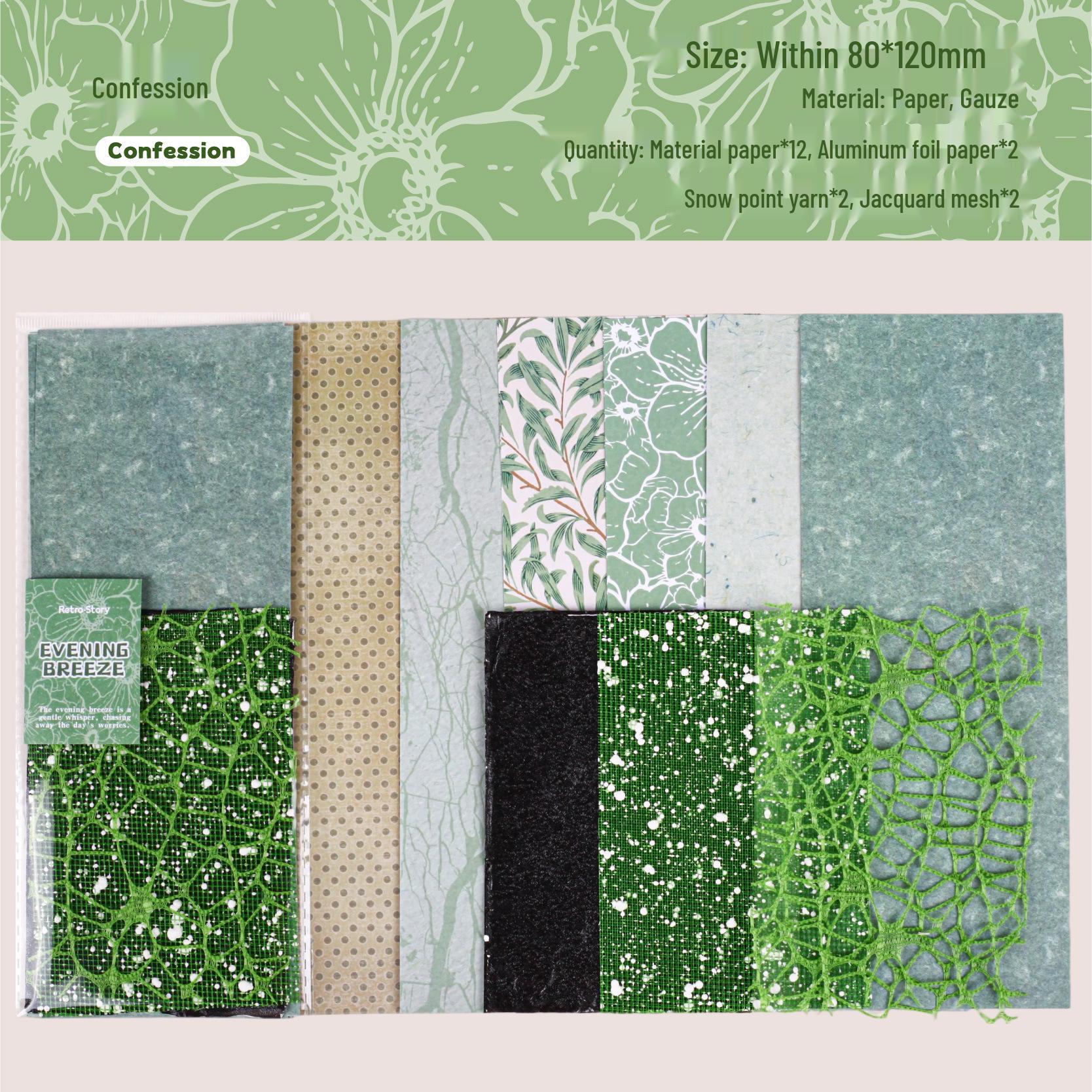 RetroStory Romantic Evening Breeze Stickers: DIY Journal Background Decoration Pack