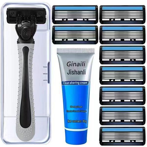 Cross-Border 6-Layer Disposable Stainless Steel Razor Blade Hair Removal Knife