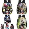 Trendy Demon Slayer Book Bag With Durable Oxford Fabric And Large Storage