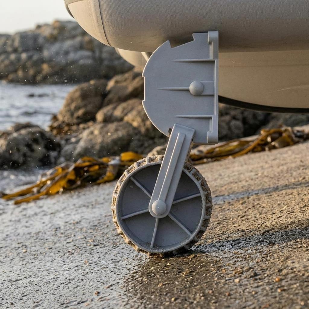 2 Pieces Launching Dolly Wheel Set Foldable Folding Boat Trolley Portable