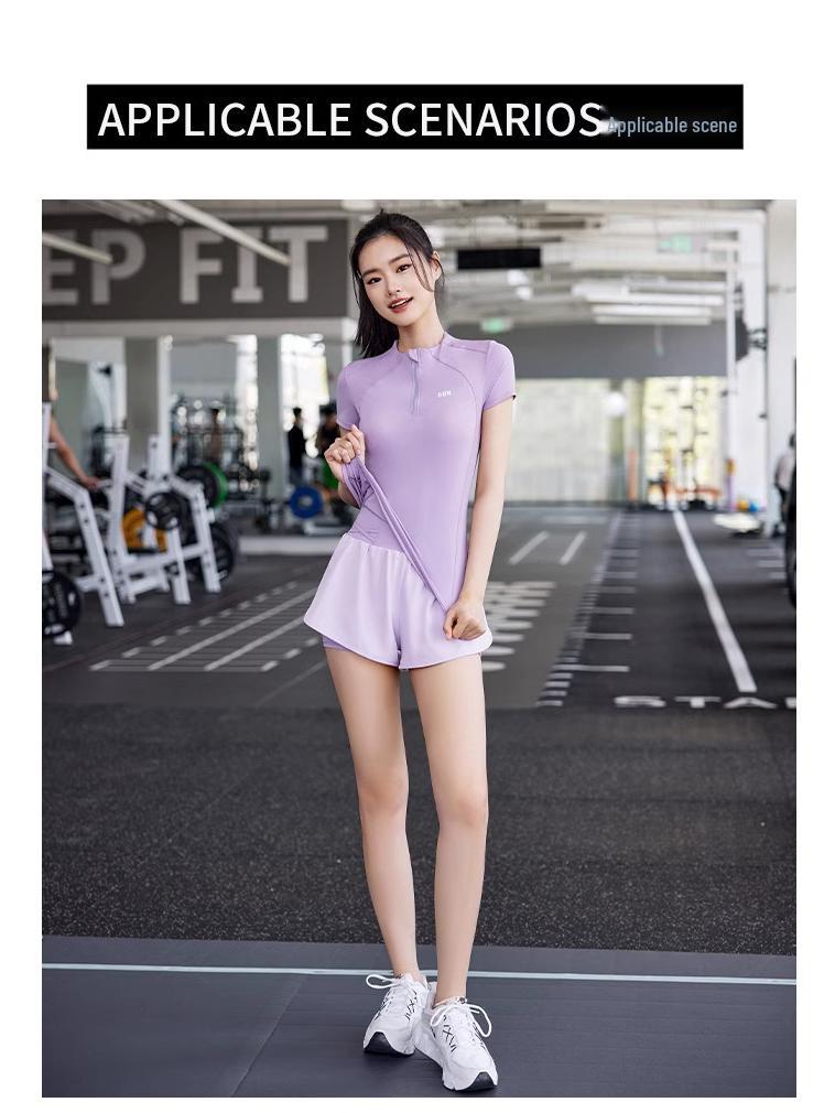 2025 Women's Spring Quick-Dry Sports Set: Short-Sleeve Running, Fitness, Morning Run & Yoga Apparel