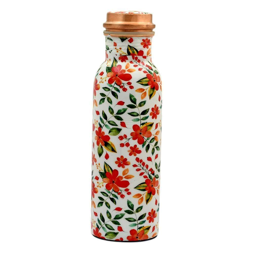 Copper Water Bottle 750 ML With Anti Oxidant Properties | Diwali Gifts for Family and Friends 100% Copper Water Bottle (Orange - 750 ML)