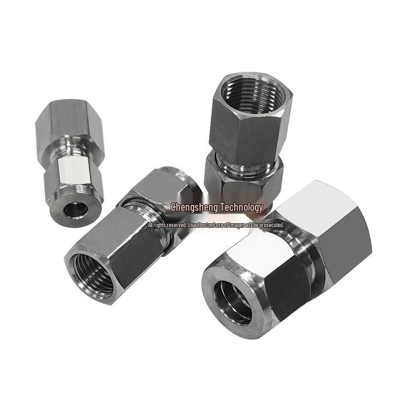 304 Stainless Steel Internal Thread Sleeve Connector for Pressure Gauge with Single & Double Sleeve Options
