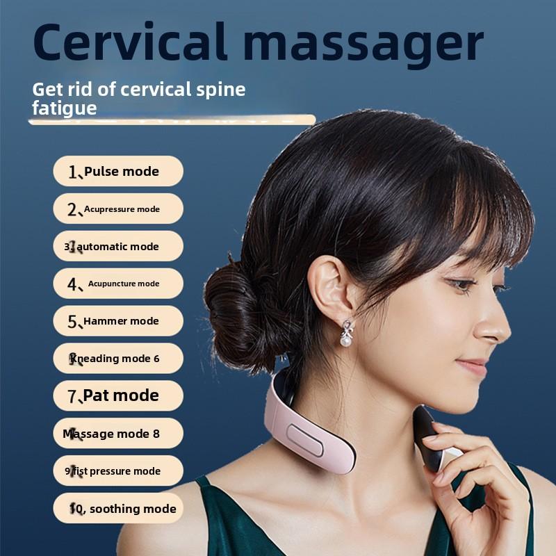 Portable Cervical Massager Neck Hanging Mini Compact Foldable Intelligent U-shaped Neck Protector Gift Neck Massager