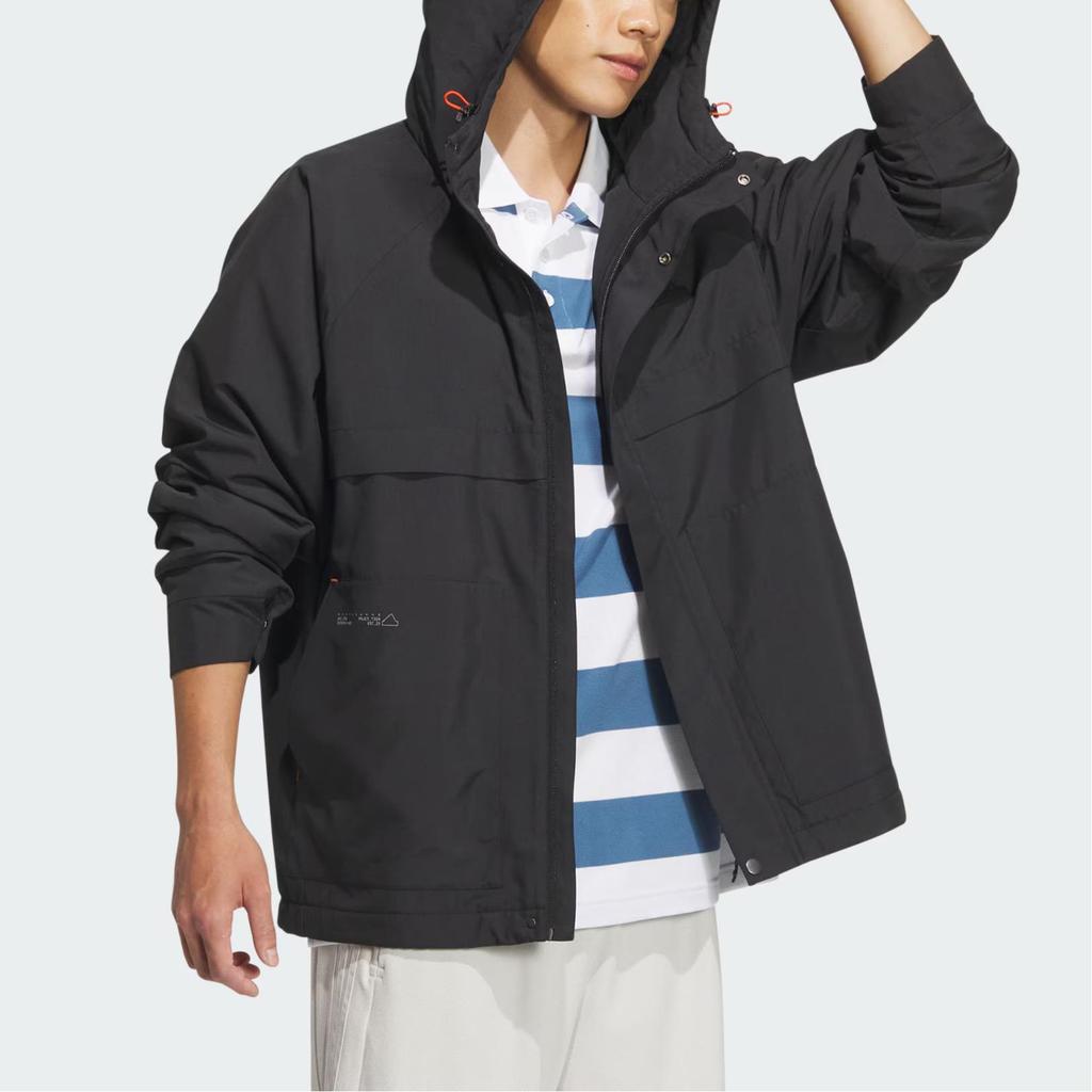 adidas FW24 TH Warme Serie Outdoor Winddicht Wasserdicht Sportlich Lässig Kapuzenjacke Herrenjacke Schwarz JI8680
