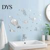 Children Bedroom Wall Decor Accessories 1 Set Marine Life Decals, Acrylic Mirror Fish Conch Stickers, Modern Texture Stickers Waterproof Self-Adhesive