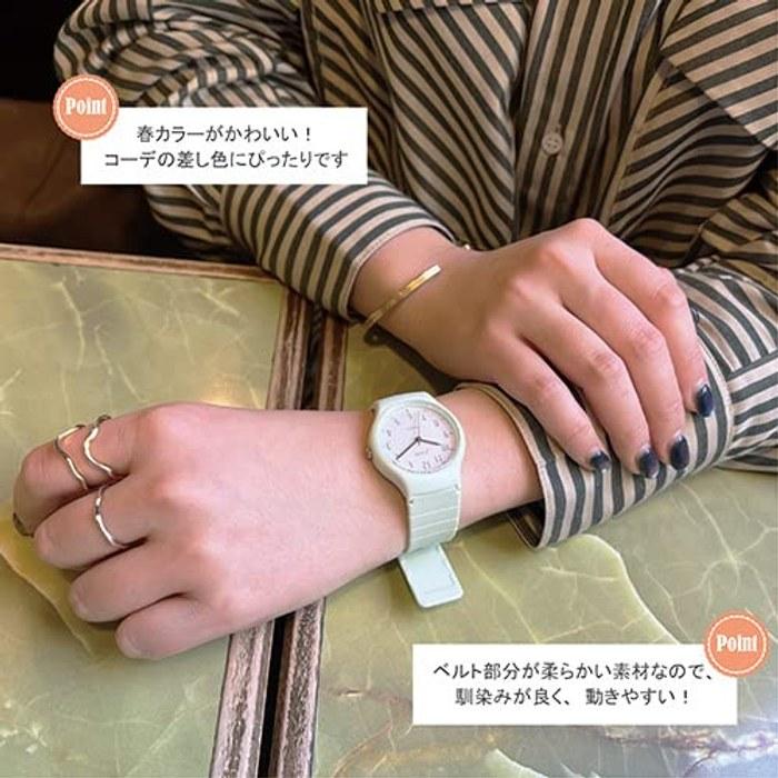 J-AXIS Watch Nuance Color Watch, Colorful Pastel Colors, Earth Colors, Simple, Easy-to-Read, Lightweight, TCL74-BR, Unisex, Brown, One Size