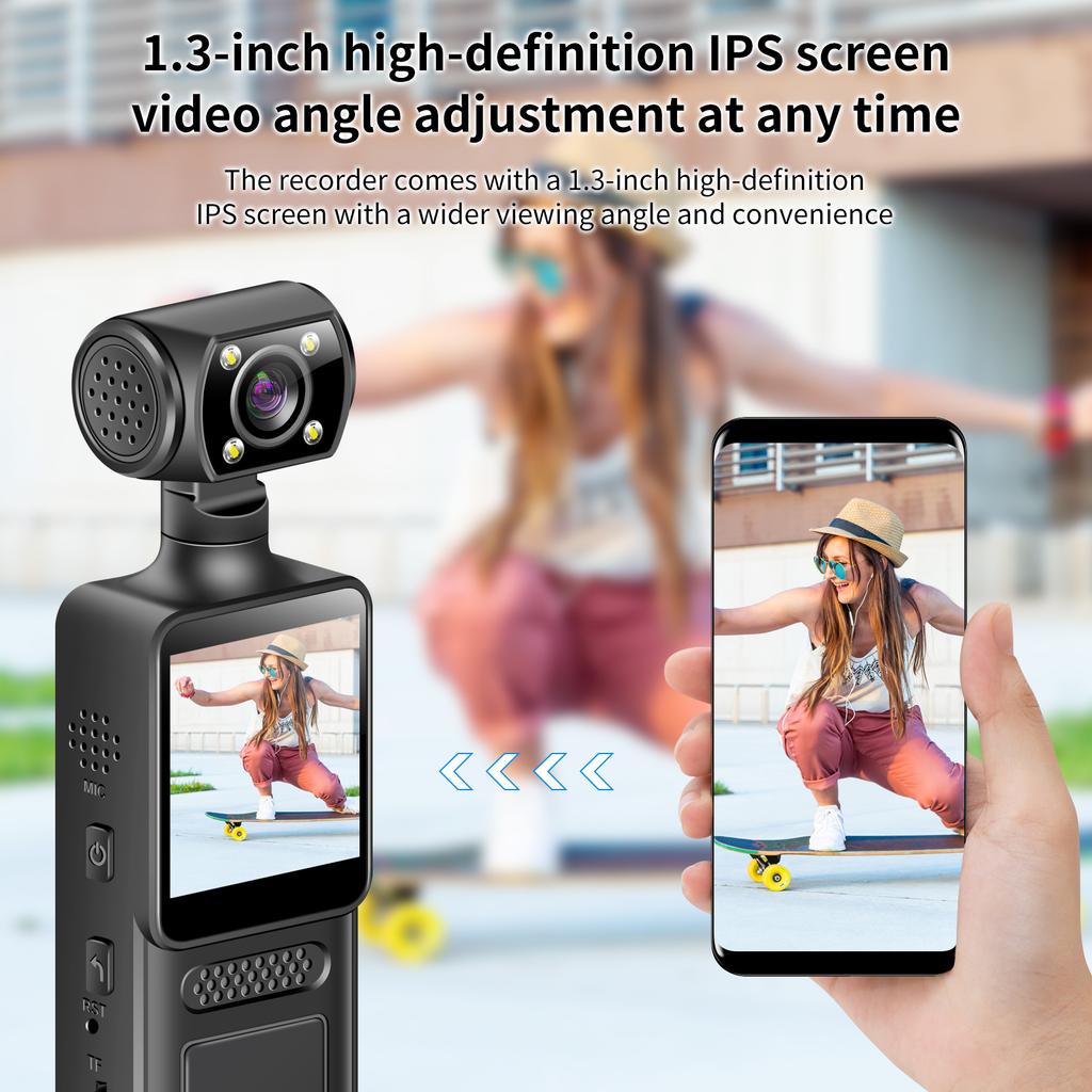 M12 Mini Kamera mit WLAN-Hotspot 4K Tragbarer Digitaler Videorekorder Körperkamera Nachtsicht DVR Miniatur-Camcorder Polizeikamera