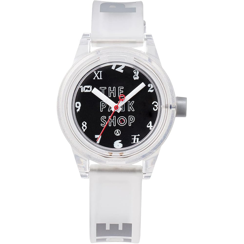 QQ SmileSolar The Park Shop Collaboration Analog Solar Watch Waterproof Clear with Urethane Strap