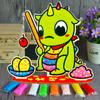 3D Wood Snowflake Clay Painting Children DIY Creative Colorful Mud Painting  Board Art Painting Tool Child