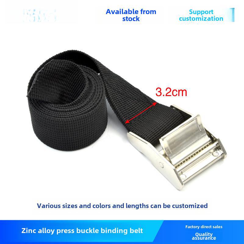 Black Zinc Alloy Buckle Strap for Cargo Luggage with Polypropylene Tightening Wire