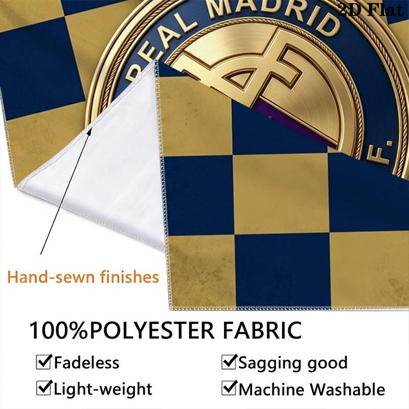 Real Madrid Cf Legacy Gold Blue Bedding 1 Duvet Cover 2 Pillowcase Without Core Soft And Comfortable Bedding Set Duvet Cover And Pillowcase