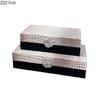 Imitation Crocodile Leather Decorative Jewelry Boxes Cosmetic Jar Dresser Table Desktop Display Exquisite Jewelry Storage Jar
