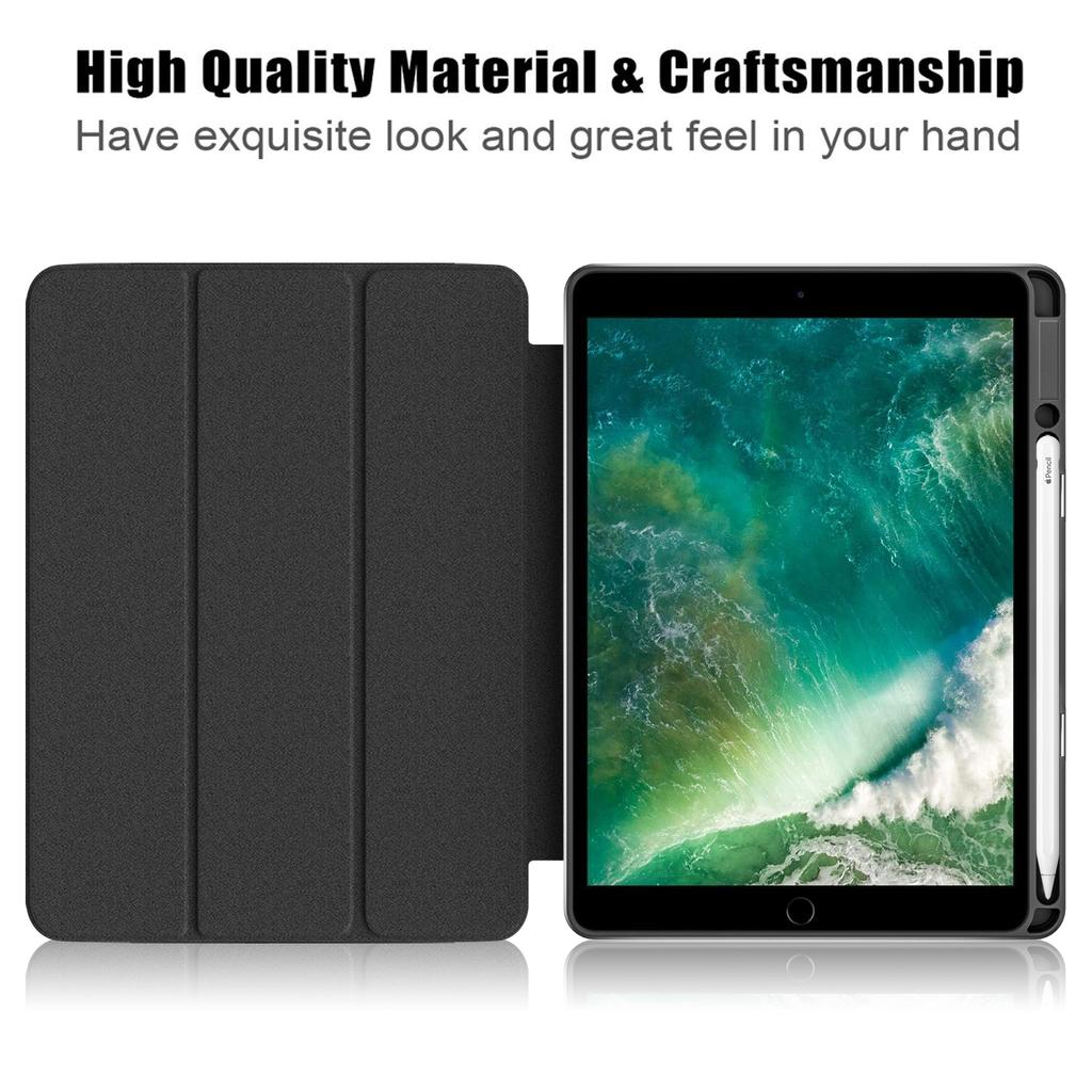 Case for iPad 10.2 (2019)/(2020)/(2021)/iPad Pro 10.5-inch (2017)/Air 10.5 Inch (2019) Tri-fold Stand Leather Cover