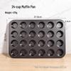 12-Cavity Mini Muffin Baking Pan with 48 Molds - Square and Round Shapes