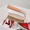 Cleaning Brush Multifunctional Durable Wooden Handle Stiff Bristles Sturdy Scrub Brush for Bathroom