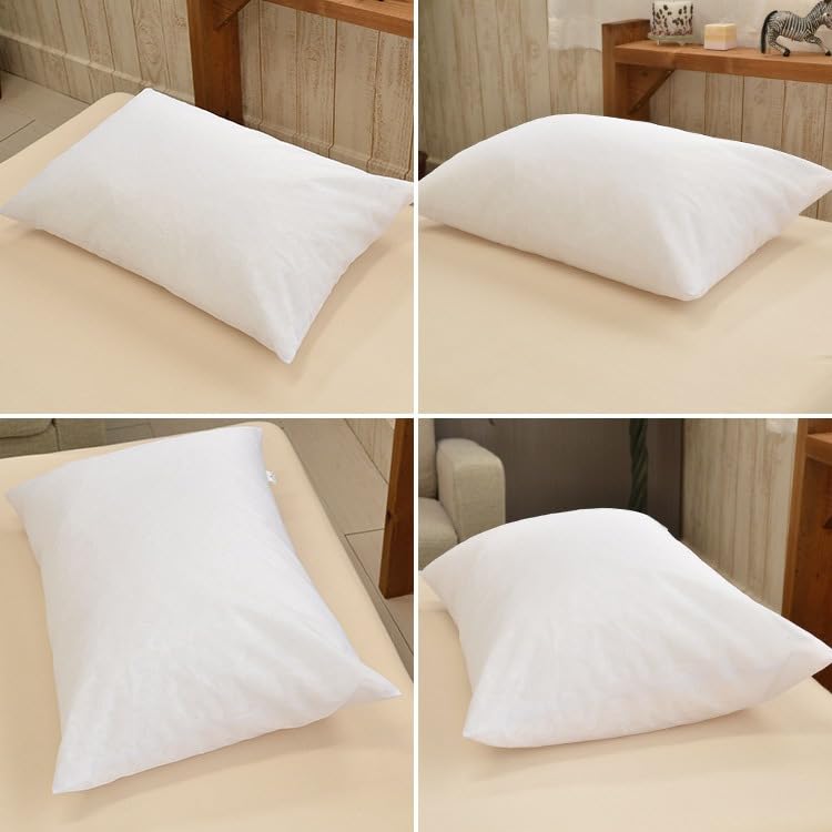 Ee Futonya Firm Pipe Pillow, Approximately 14cm Tall, Made in Japan, Large Grain, 35x50cm, Includes Pillowcase (Ivory (35x50cm))