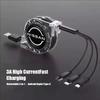 3 In 1 Micro USB Type C Charging Cable Multi Charger For Nissan Qashqai J10 J11 Navara Juke GTR 350z Patrol Leaf X-trai